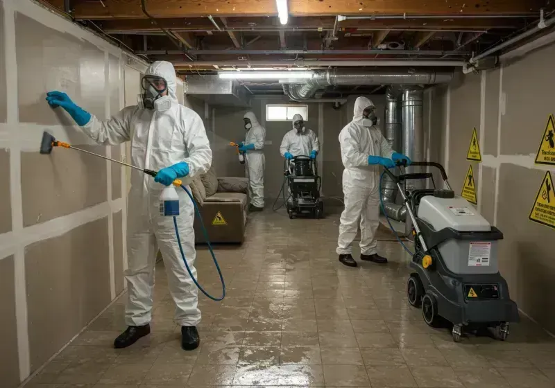 Basement Moisture Removal and Structural Drying process in Chattahoochee, FL